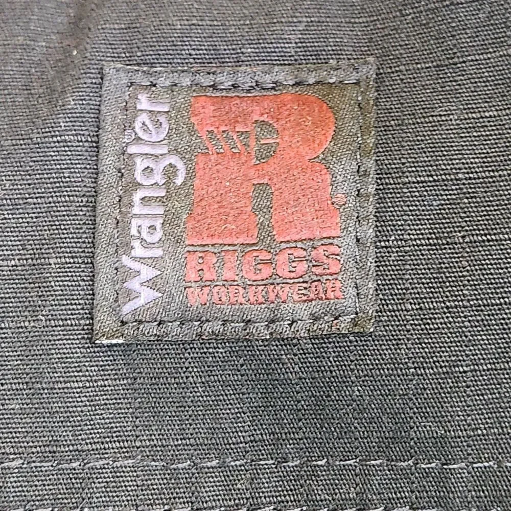 Wrangler Riggs Workwear Flannel Lined Pants Men's‎ 44x30 Black Ripstop Cargo